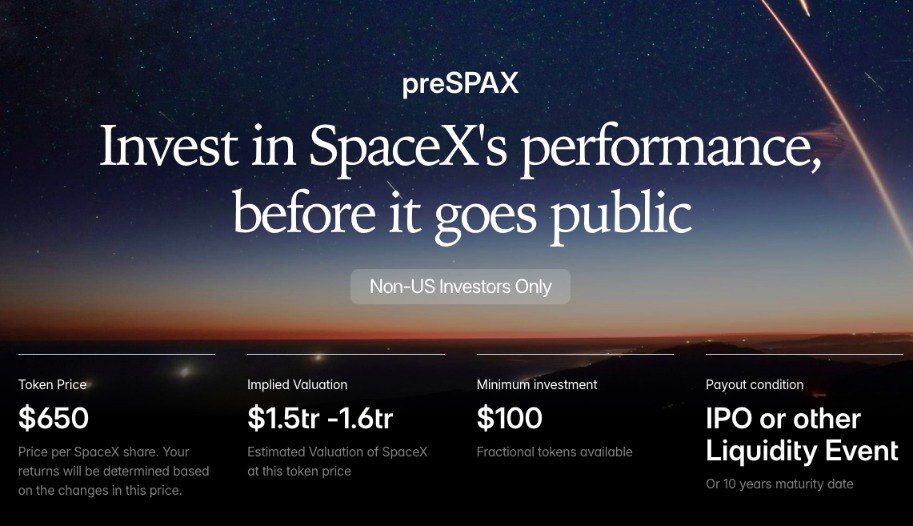 100美元即可打新SpaceX1.4万人砸12亿元疯抢的“SpaceX代币” 只是一张“白条”